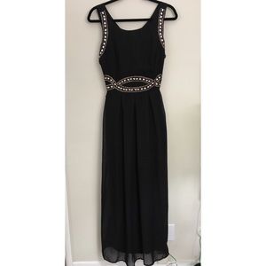 Floor Length Petite Formal Black Prom Dress